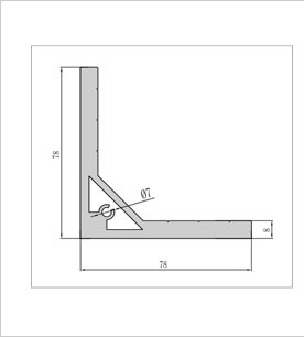 7878高強(qiáng)度角鋁型材二維圖