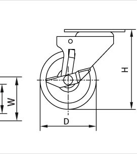 平板活動腳輪二維參數(shù)2 平板活動腳輪二維參數(shù)2